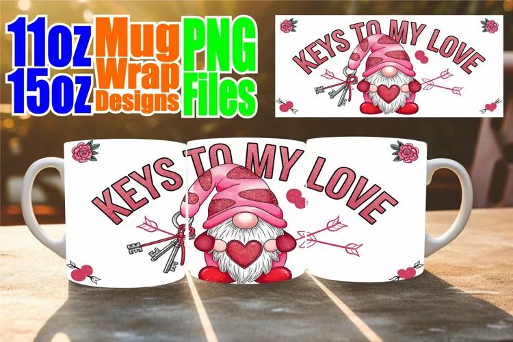 Happy days 11oz 15oz mug wrap, Valentines