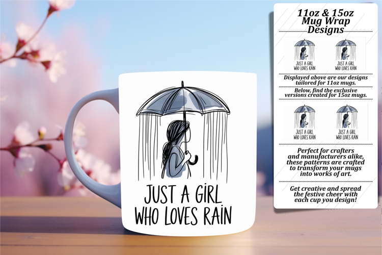 Vibrant 11oz Mug Wrap Png Template , Just A Girl
