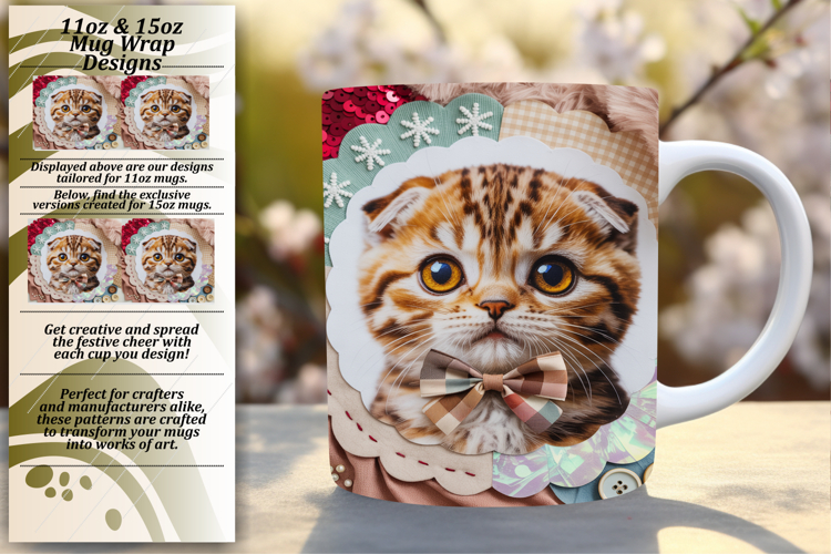 Sassy 15oz Mug Wrap Png Template , Holiday Pets