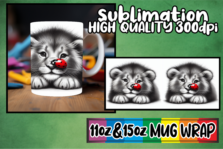 Whimsical mornings 11oz 15oz sublimation wrap, Cute Animals