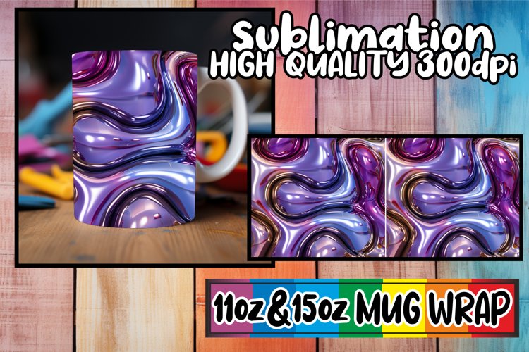 Abstract Inflated Visions: Vibrant Mug Art 11oz/15oz