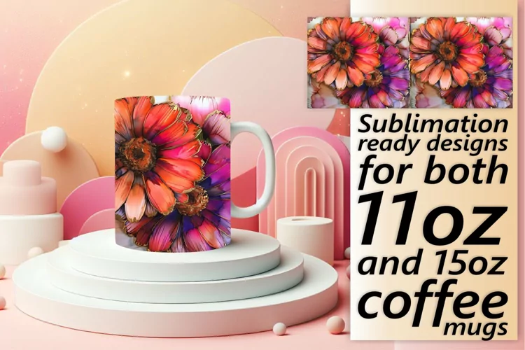 Vibrant Springtime Fantasy Mug Wrap: Sublimation - 11oz/15oz