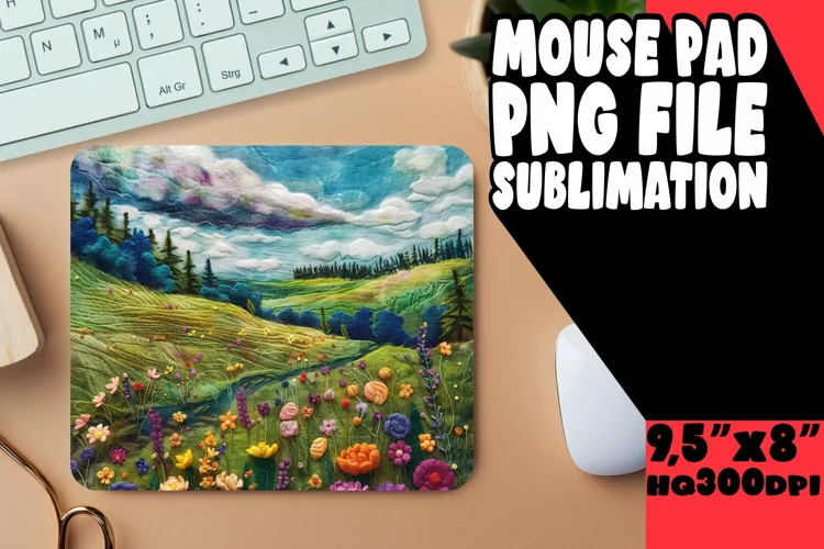 Fresh 3D Summer Landscape Mouse Pad
