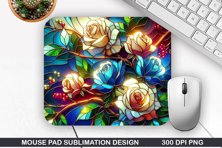 Flowers Mouse Pad Sublimation, Summer Mouse Pad PNG