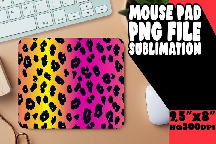Leopard Print Glittery Mouse Pad Design Patterns PNG