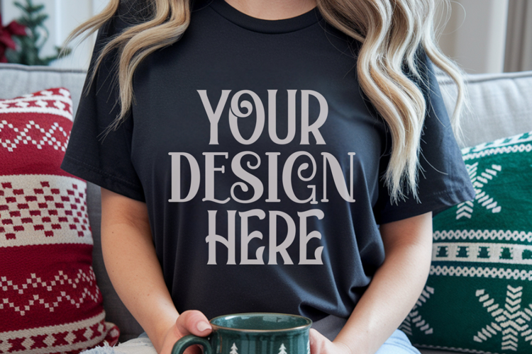 Pepper Comfort Colors 1717 Christmas Mockup, CC 1717