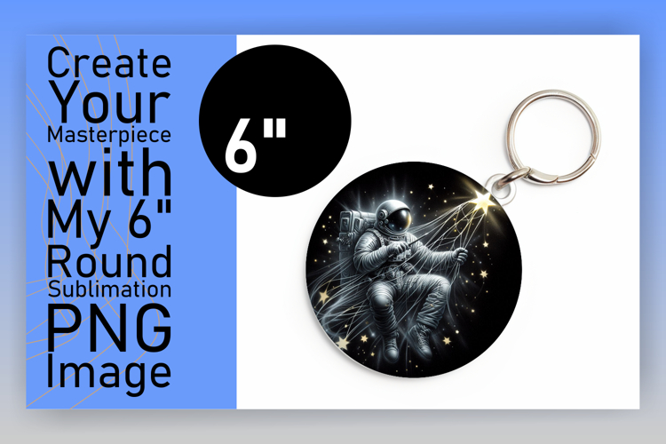 Bright Keychain Circle PNG Artwork , Astronaut