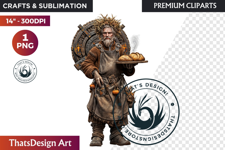 Fantasy Autumn Guardian - Epic Fall Character Clipart PNG