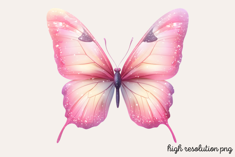 Pink Butterfly Clipart Image 5