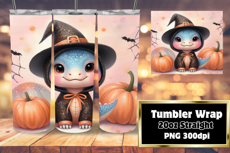 Creative 20oz Artwork for Sublimation , Halloween Dino