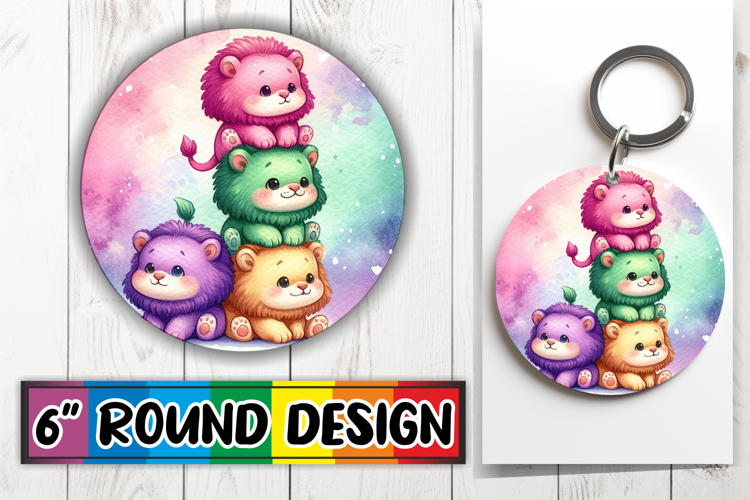 Enchanted Round Ornaments Magic PNG, Cute Animals