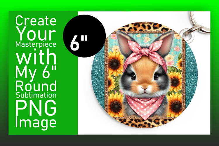 Playful Circle Design Keychain Artwork , Cute Animals