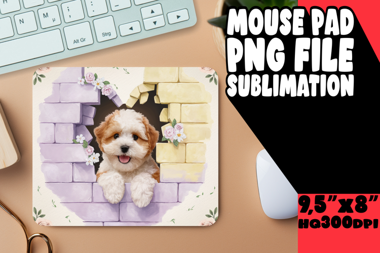 ENCHANTED MOUSE PAD FUN SUBLIMATION, Cute Dog