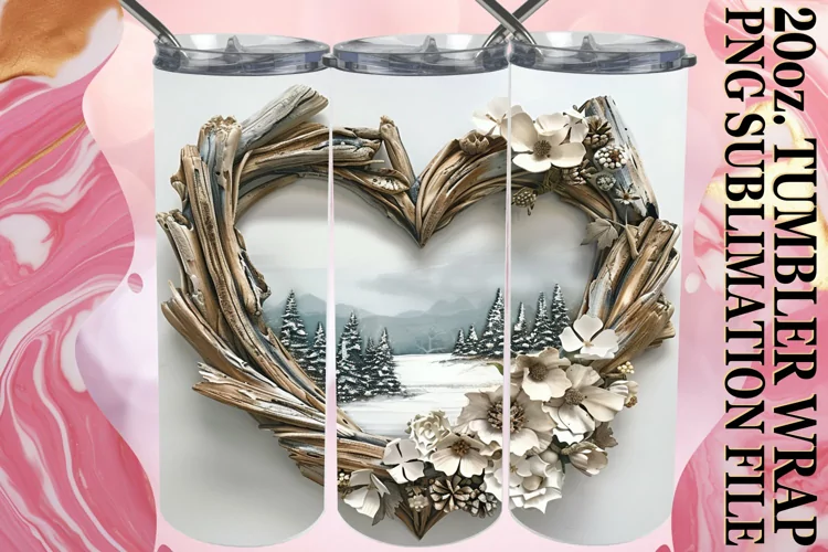 Heartwood Oasis Tumbler Wrap Sublimation - 20oz