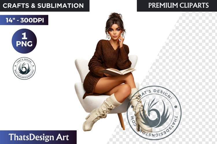 Alpine Winter Sports Fashion and Cabin Clipart PNG