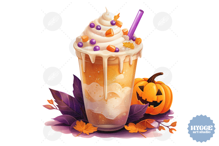 Halloween Coffee PNG | Pumpkin Spice Latte PNG | Fall PNG