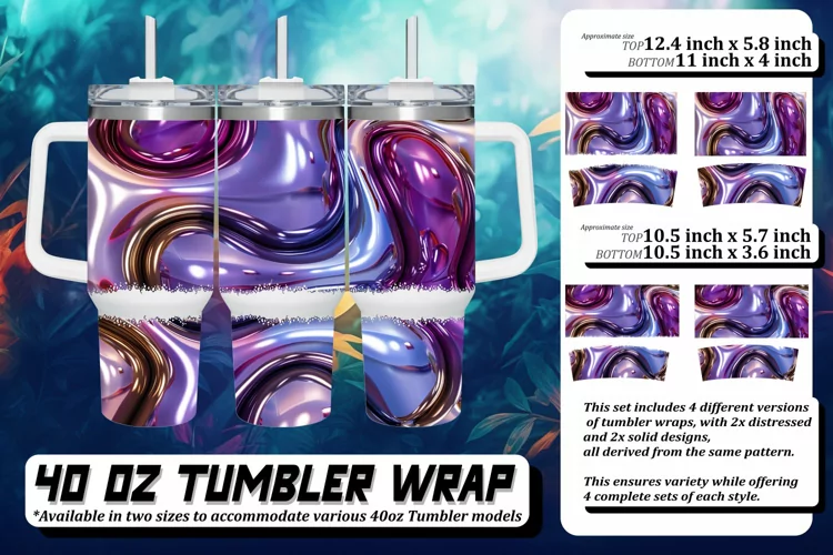 Inflated 3D Pattern Tumbler Wrap Collection