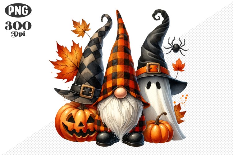 Halloween Gnomes Sublimation - Clipart PNG Design