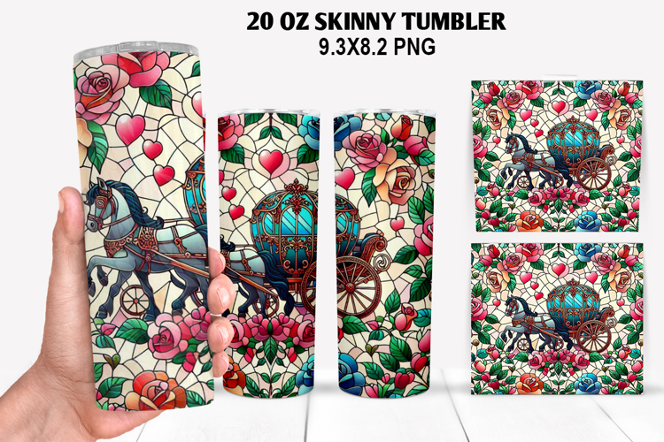 Valentine Skinny Tumbler 20oz Wrap Design, Valentine Tumbler