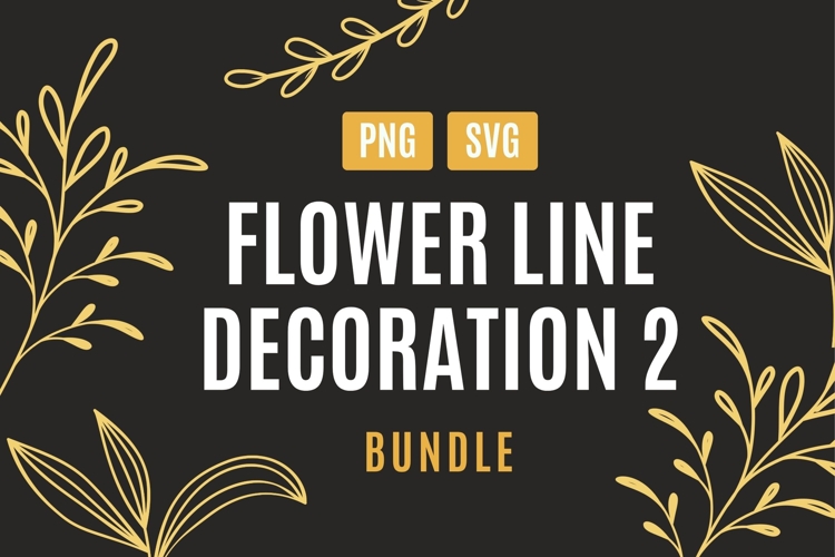 Floral Line Decoration Set 02