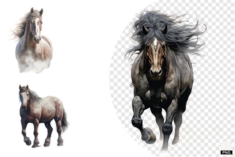 Watercolor Horse PNG