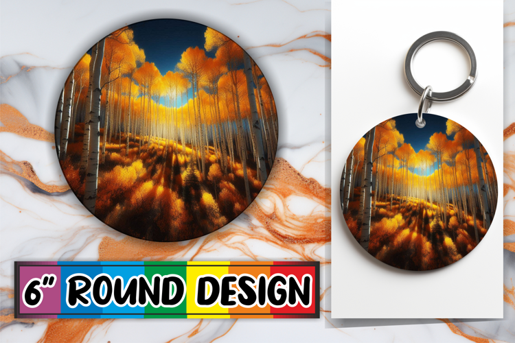 Radiant Sublimation Circle Ornaments, Autumn