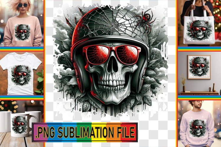 Cheerful PNG Designs for TSHIRTS, Skull