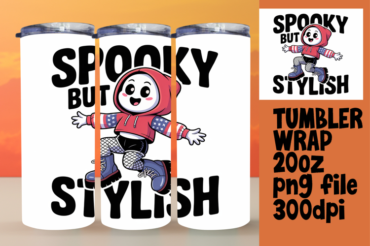 VIBRANT Sublimation Tumbler Design , Funny Ghost