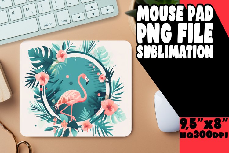 Sunset Splendor Flamingo Mouse Pads example image 1