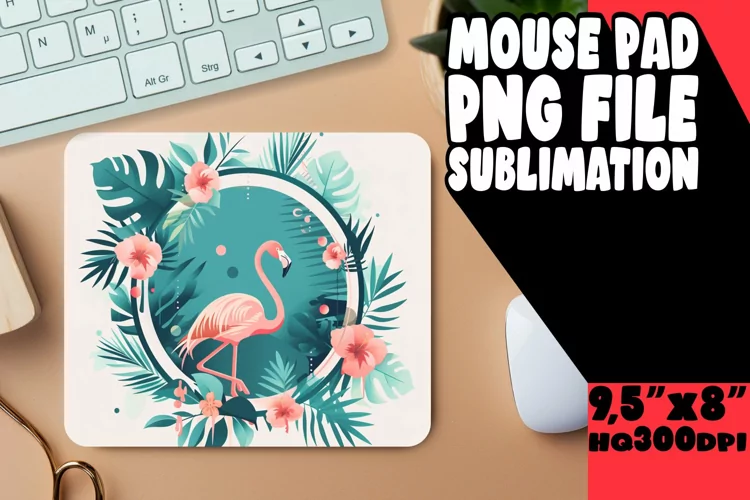 Sunset Splendor Flamingo Mouse Pads