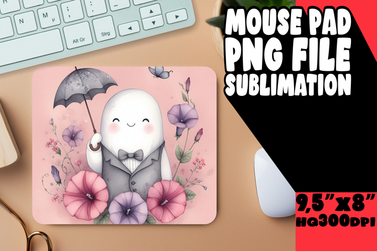 ENCHANTED MOUSE MAT MAGICAL DESIGN, Cute Ghost