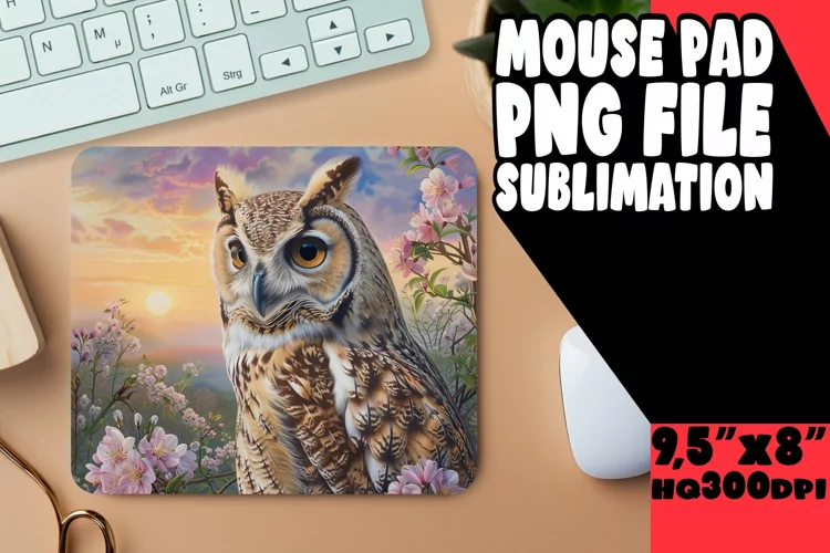 Mystical Owl Print Mouse Pad Series