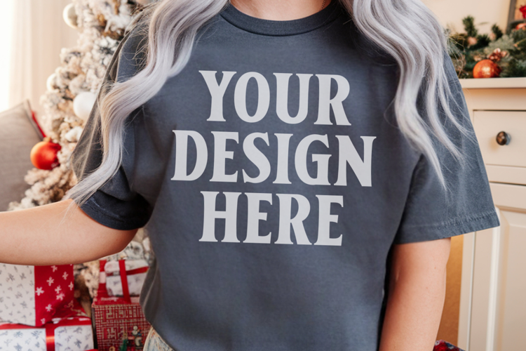 Pepper Christmas Comfort Colors 1717 Mockups, CC 1717 m