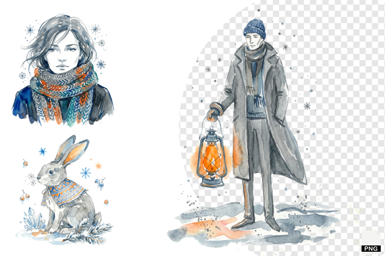 Winter Village Clipart