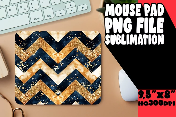 Sparkly Vibrant Stripe Mouse Pad