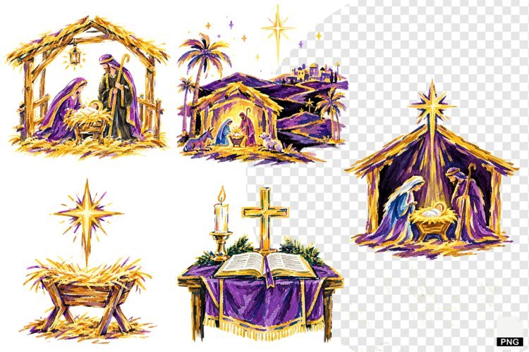 Christmas Nativity Clipart example image 1