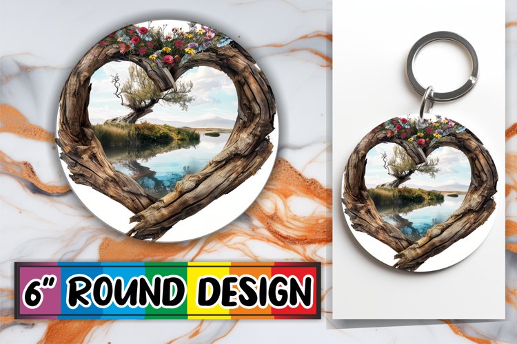 Woodland Elegance Circle Design Sublimation Floral Dream example image 1