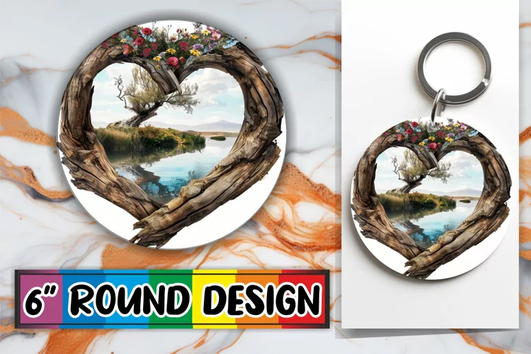 Woodland Elegance Circle Design Sublimation Floral Dream