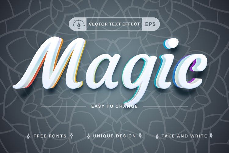 Magic - Editable Text Effect, Font Style example image 1