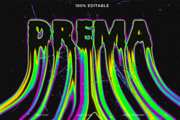 Vibrant Psychedelic Text Design for Graphic Design example image 1