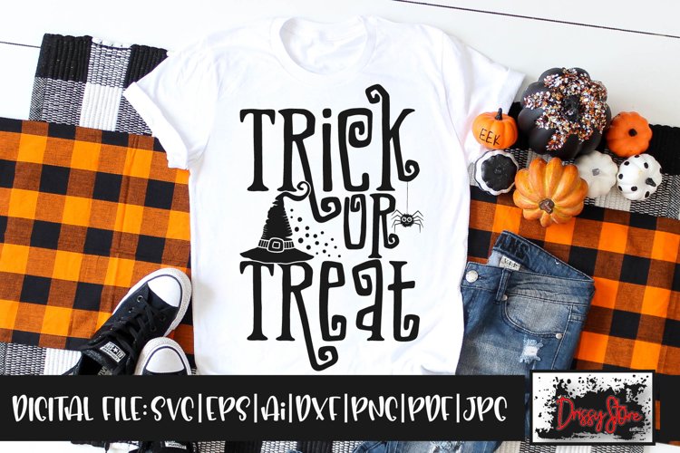 Trick or Treat SVG DXF Ai EPS PDF PNG JPG example image 1