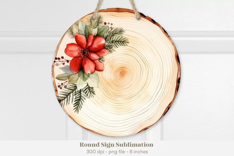 Christmas Door Hanger | Blank Christmas Sign Sublimation Png