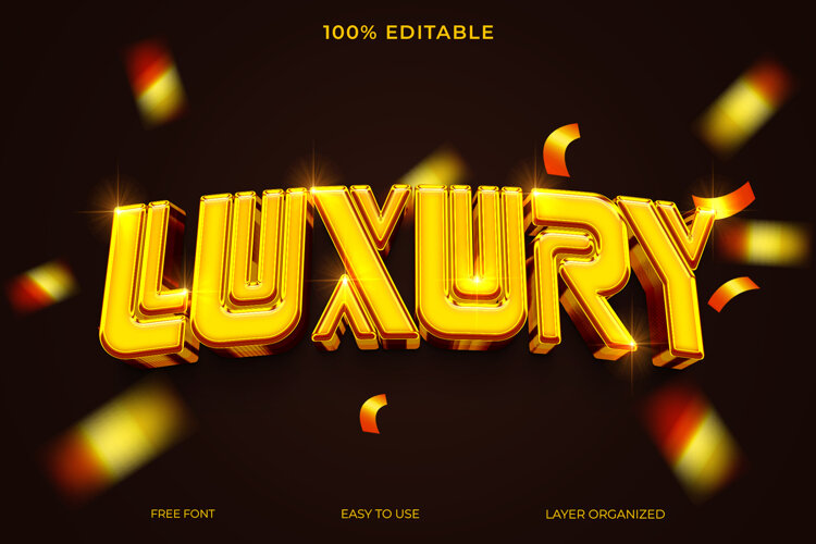 Luxury 3D Text Effect PSD with Editable Style (5396818)