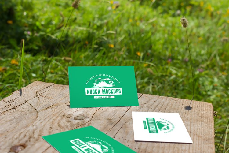 Business cards mockup 08 | Travel Mockup Collection Set 1 example image 1