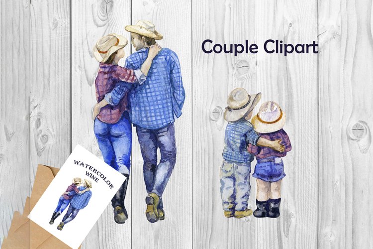 Cute Love Clipart Couple Clipart Valentine png Western png example image 1