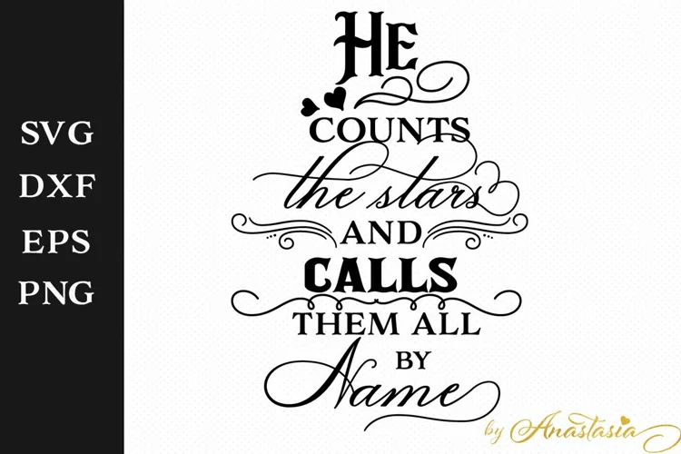 He counts the stars SVG Cut File