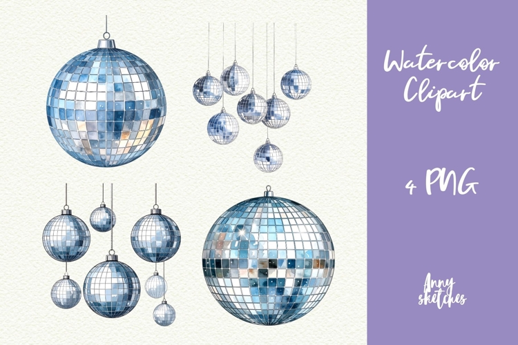 Retro Disco Ball PNG Groovy Disco Christmas Clipart