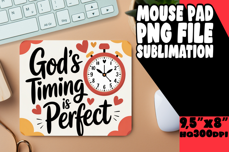 Cozy Mouse Mat Design Sublimation, Religious