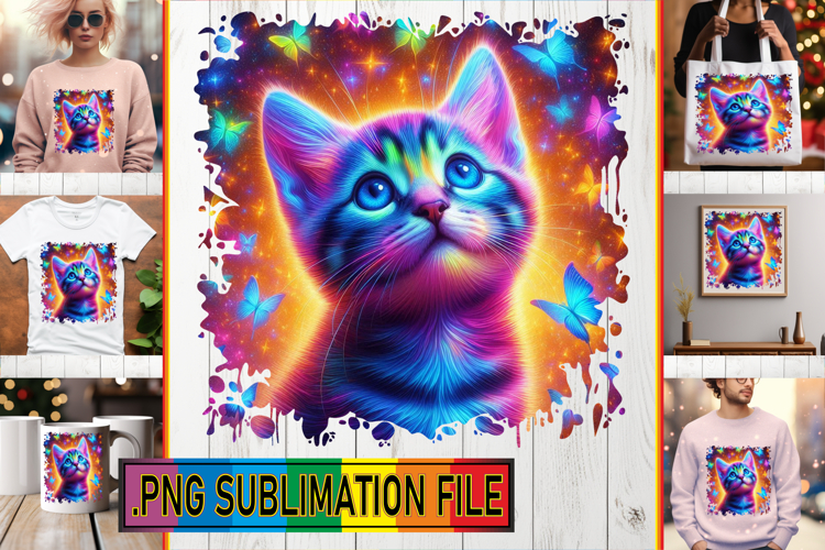 Enchanted TSHIRT Sublimation PNG, Cat