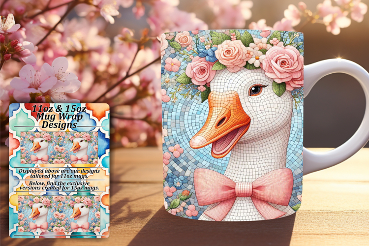 Enchanting 15oz Mug Wrap Png Template , Goose